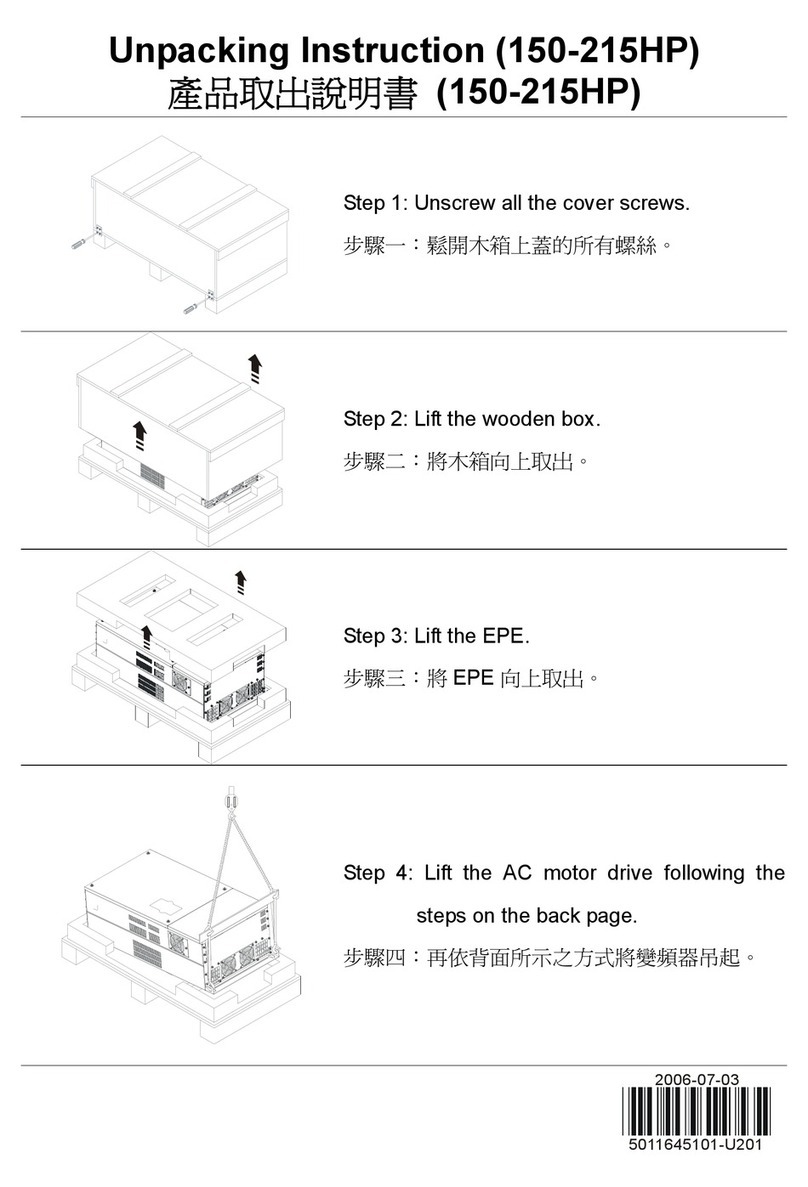 Delta Electronics Network Device VFD unpacking instructions