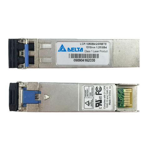 Delta Electronics Multi-Rate CWDM SFP Transceiver LCP-1250... User manual Delta Electronics Multi-Rate CWDM SFP Transceiver LCP-1250... User manual