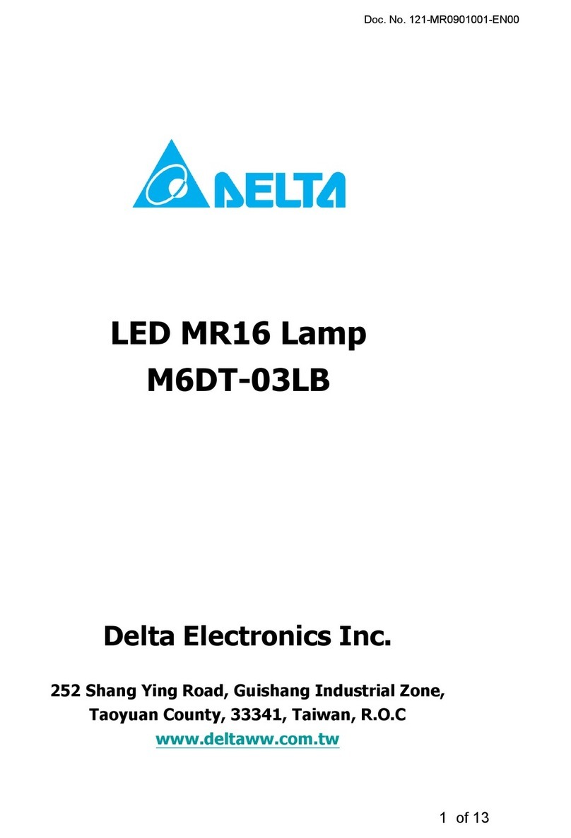 Delta LED MR16 Lamp M6DT-03LB specification Delta LED MR16 Lamp M6DT-03LB specification