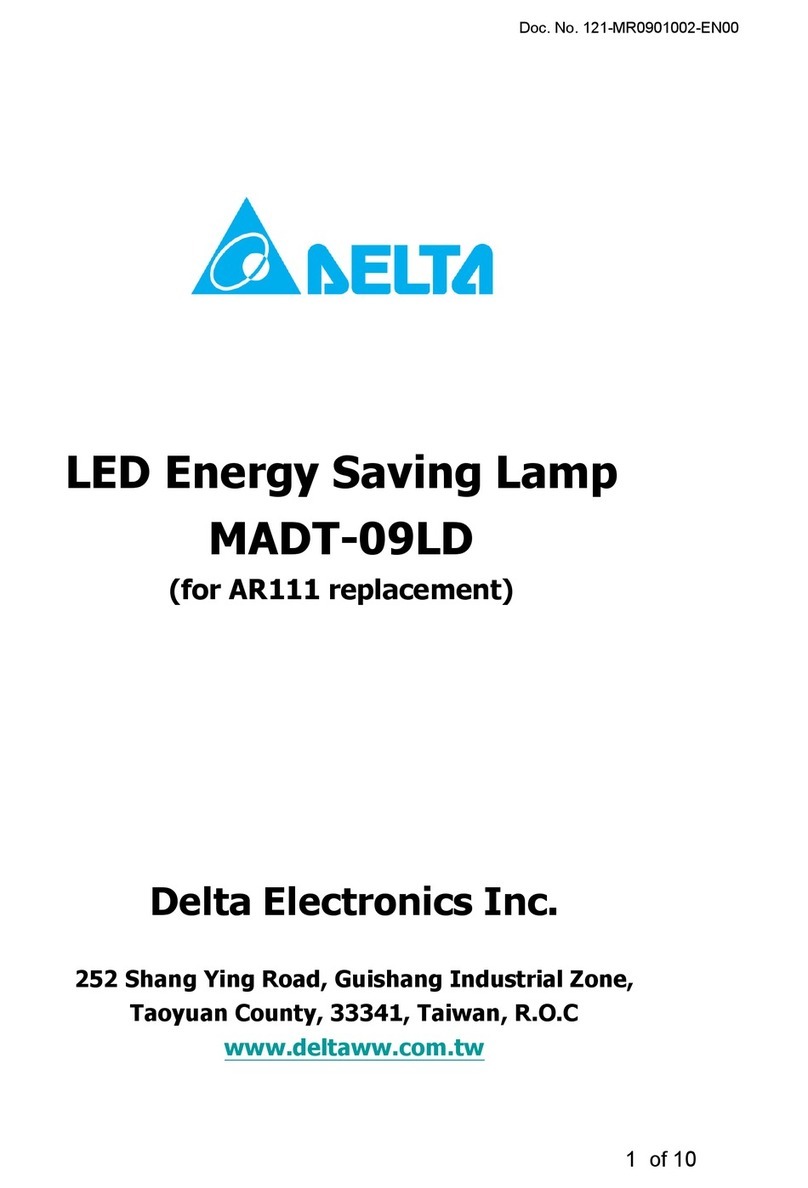 Delta LED Energy Saving Lamp MADT-09LD Specifications