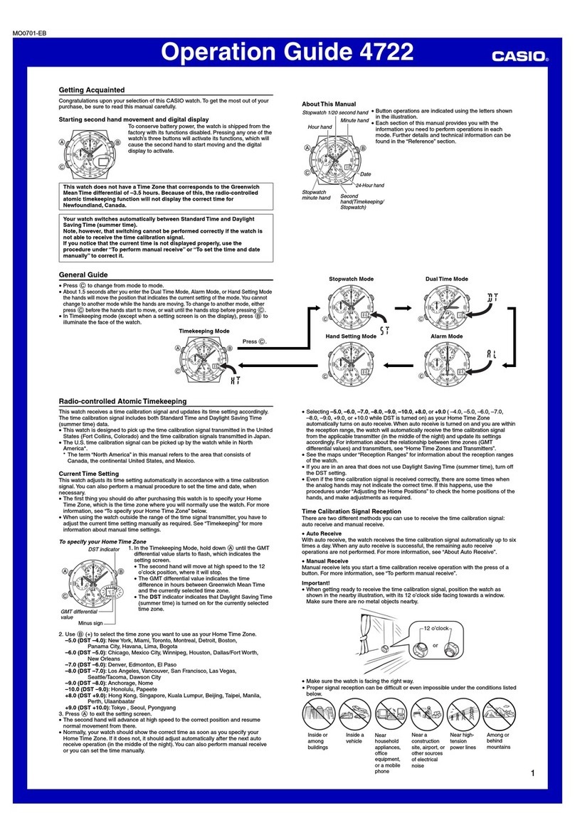 Casio MO0701-EB User manual