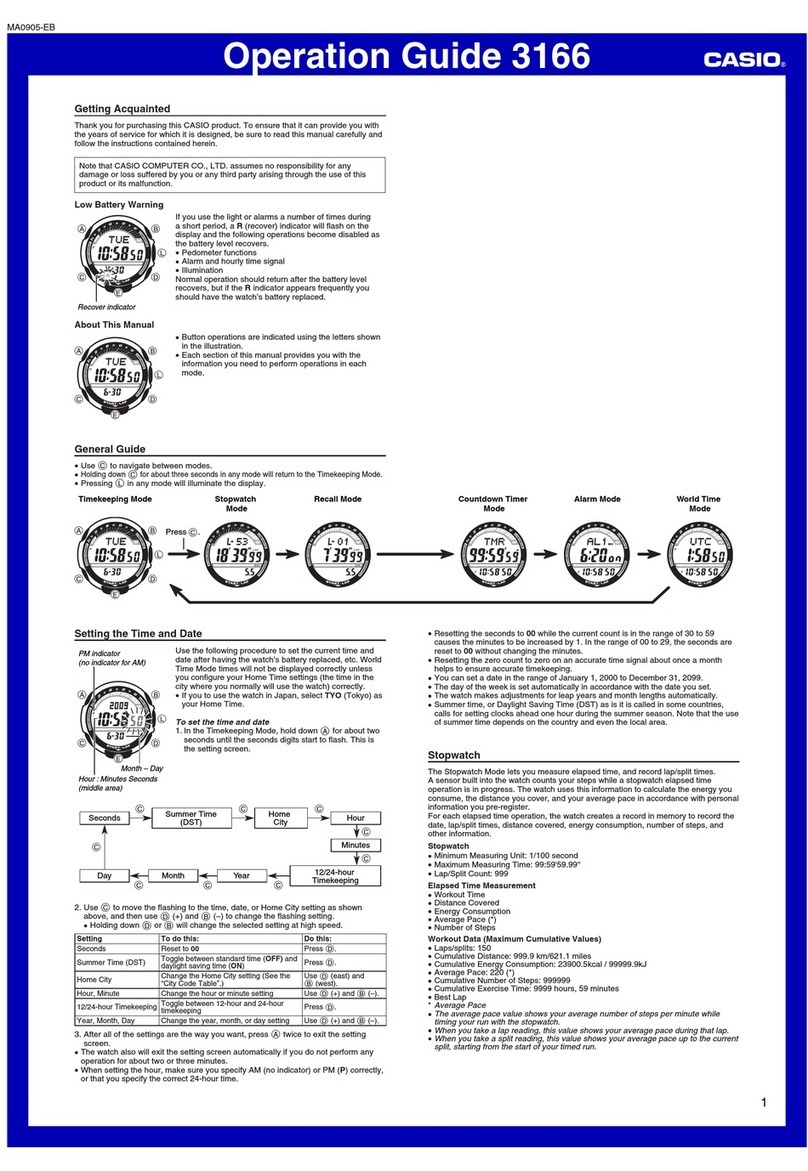 Casio MA0905-EB User manual Casio MA0905-EB User manual