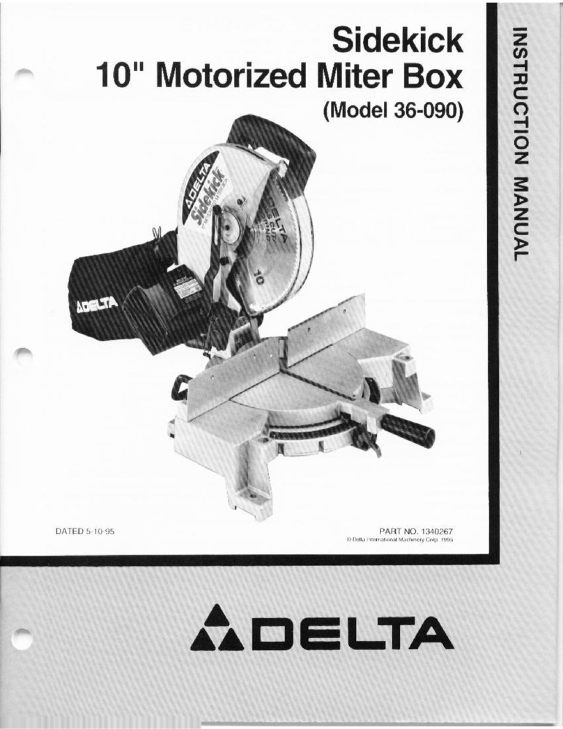 Delta SIDEKICK 10" MOTORIZED MITRE BOX 36-090 instruction manual