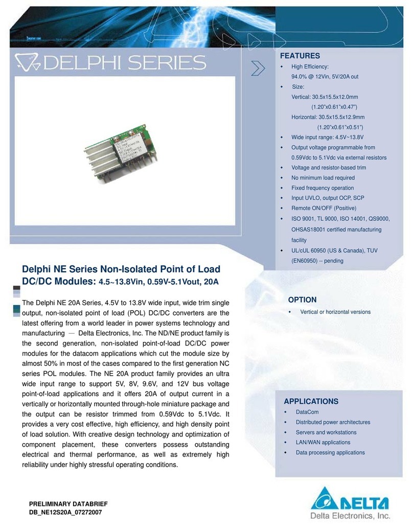Delta Electronics Delphi NE Series Specification sheet