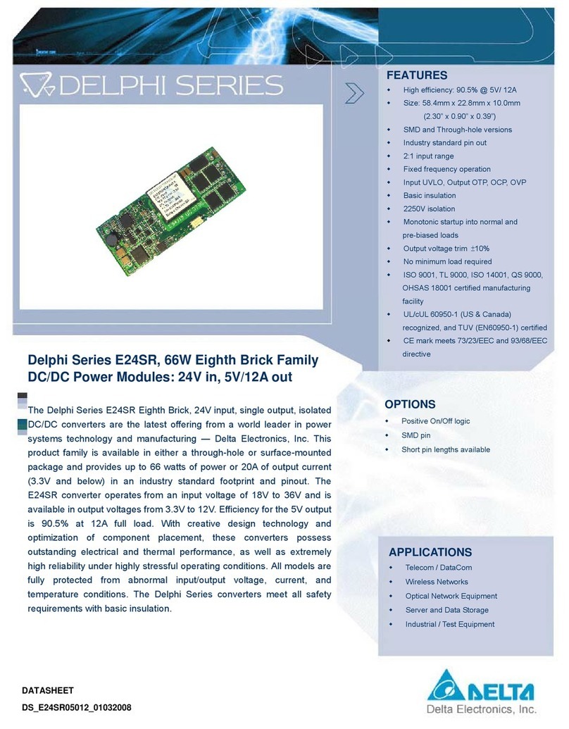 Delta Electronics Delphi Series E24SR User manual