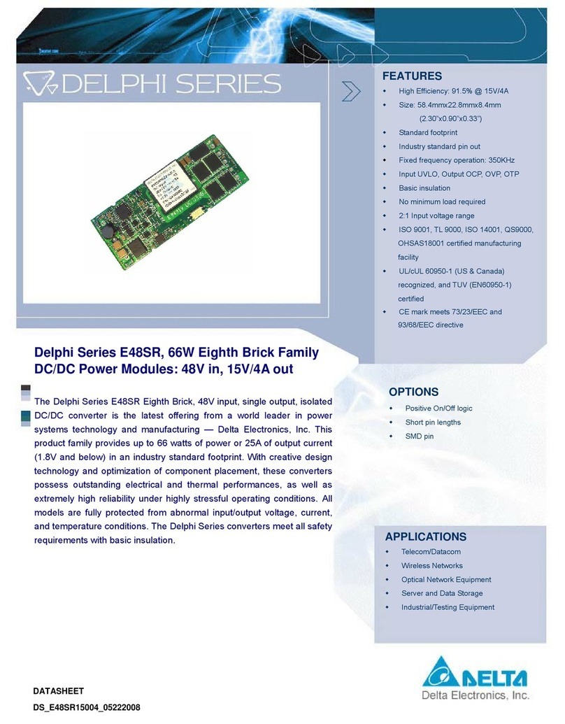 Delta Electronics Delphi E48SR User manual