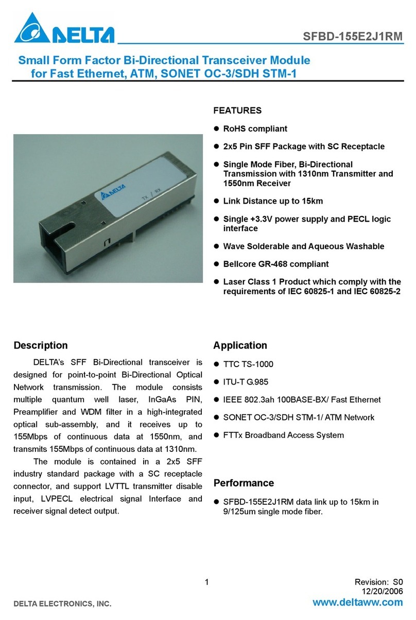 Delta Electronics SFBD-155E2J1RM User manual Delta Electronics SFBD-155E2J1RM User manual