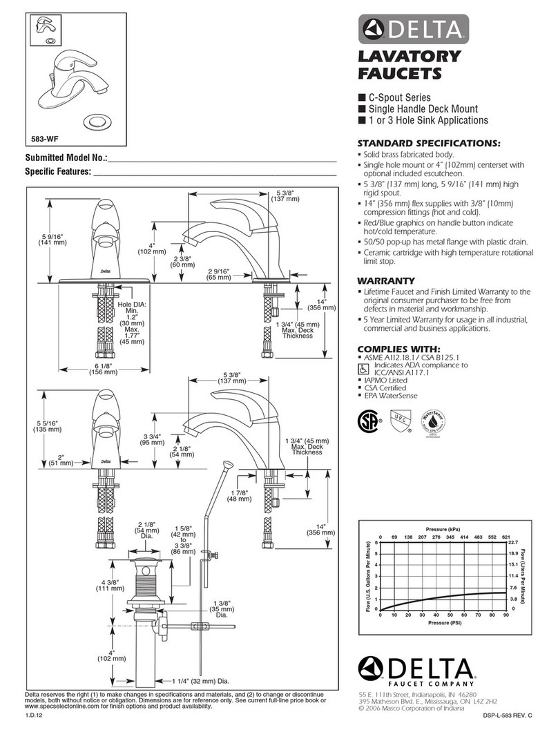 Delta 583-WF Specification sheet