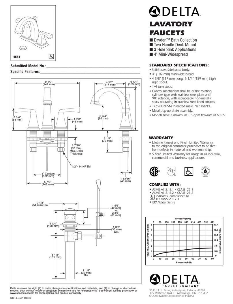 Delta Dryden 4551 Series Specification sheet