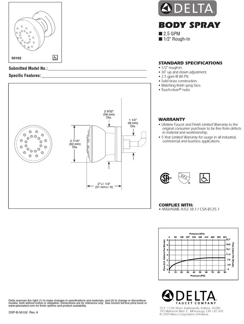 Delta Body Spray 50102 User manual