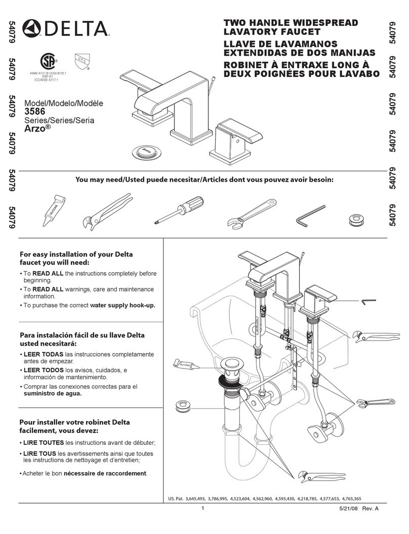 Delta Arzo 3586 Series User manual