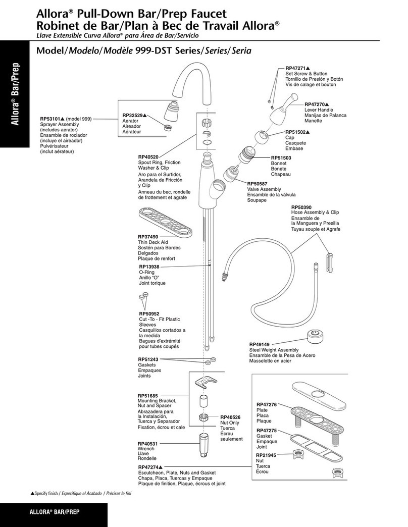 Delta Allora 999-DST Series User manual