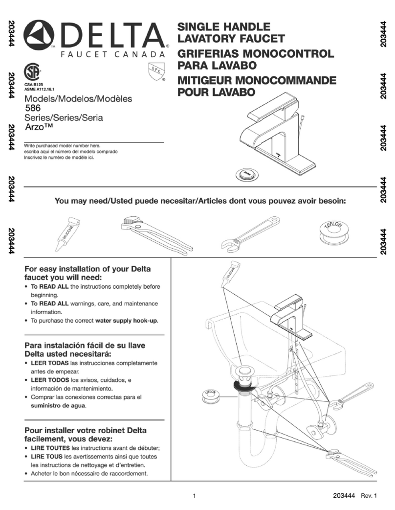 Delta Arzo 586 Series User manual