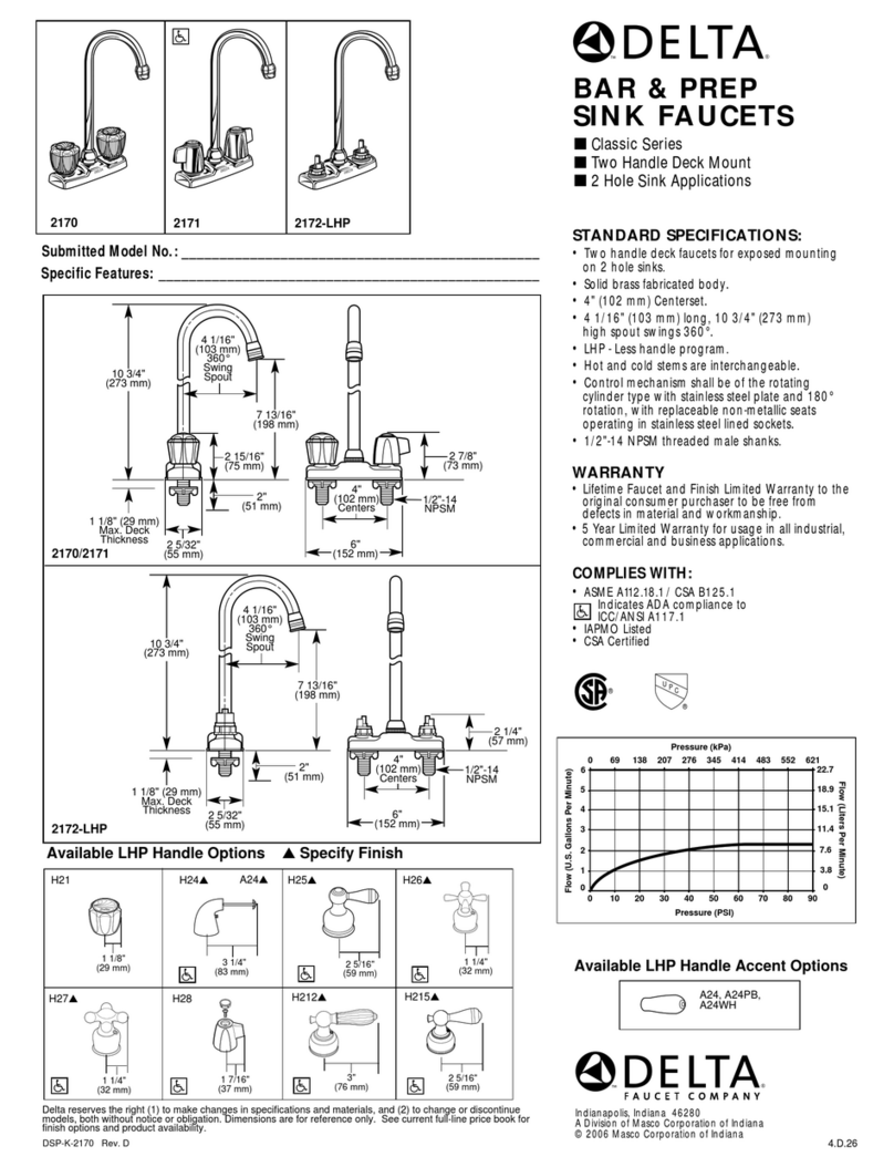Delta 2170 Specification sheet
