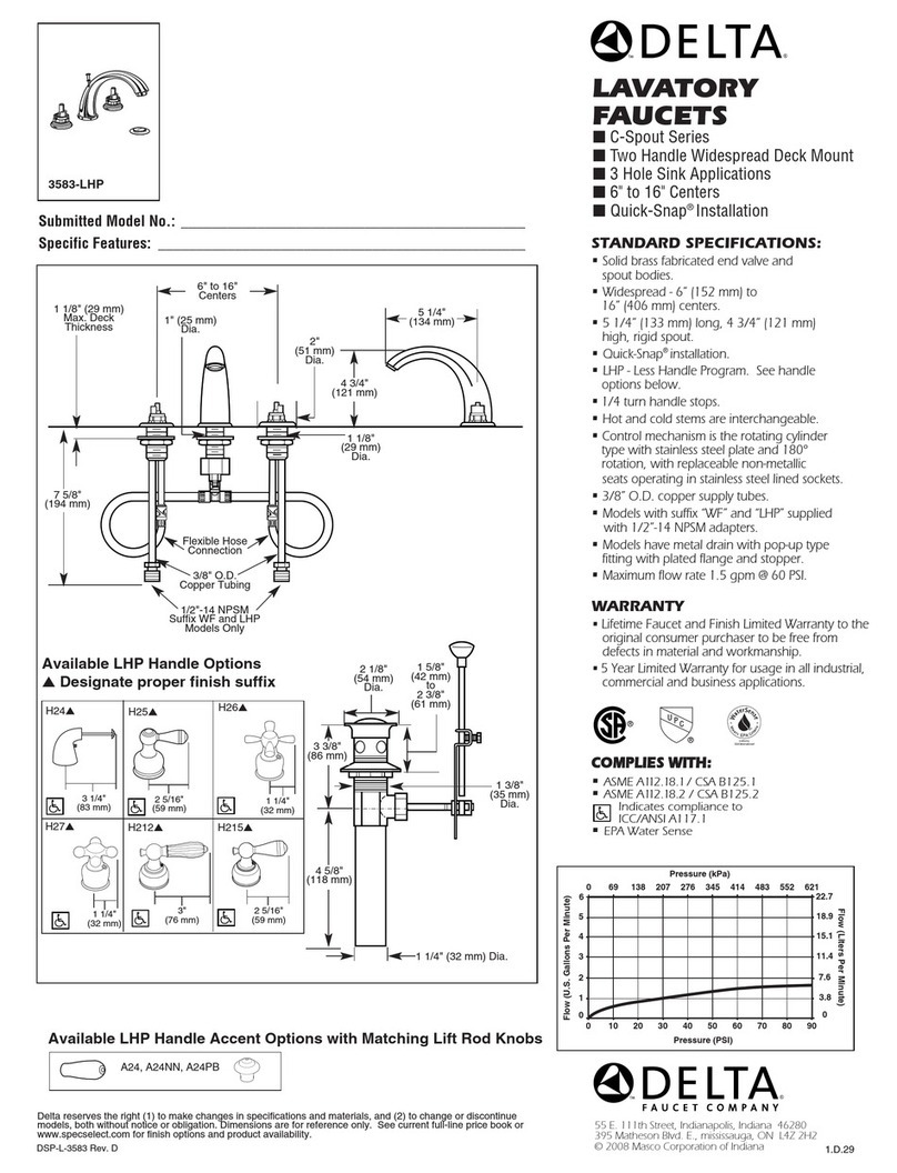 Delta 3583-LHP User manual