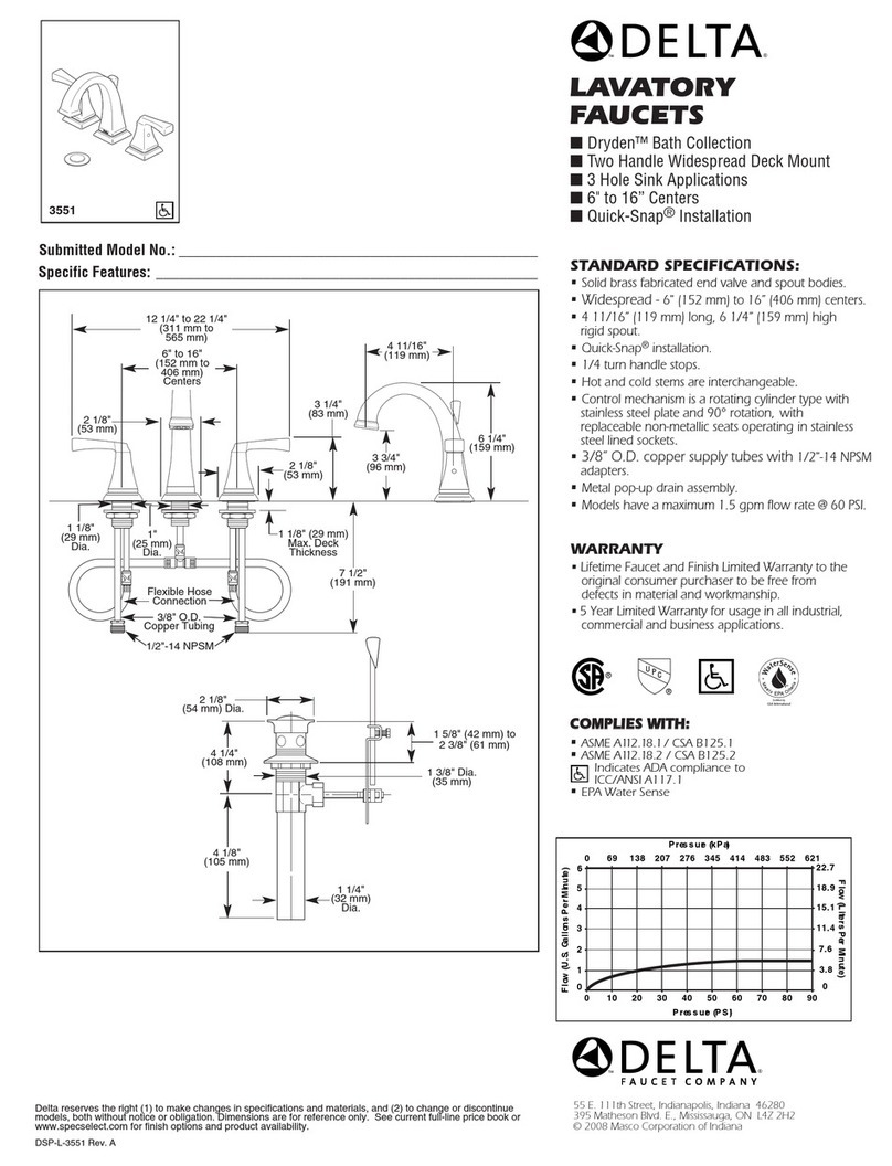 Delta Dryden 3551 Series User manual