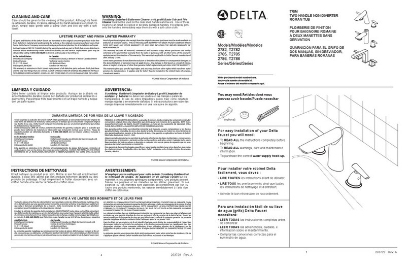 Delta 2782 Series installation guide