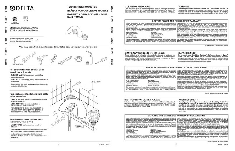 Delta 2705 Series installation guide