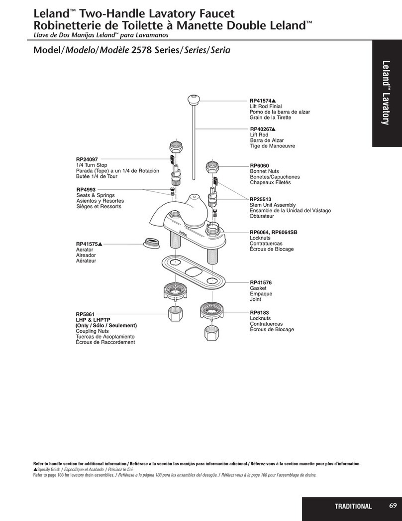 Delta 2578 Series parts list