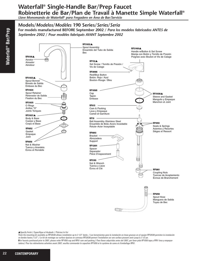 Delta Waterfall 190 Series User manual
