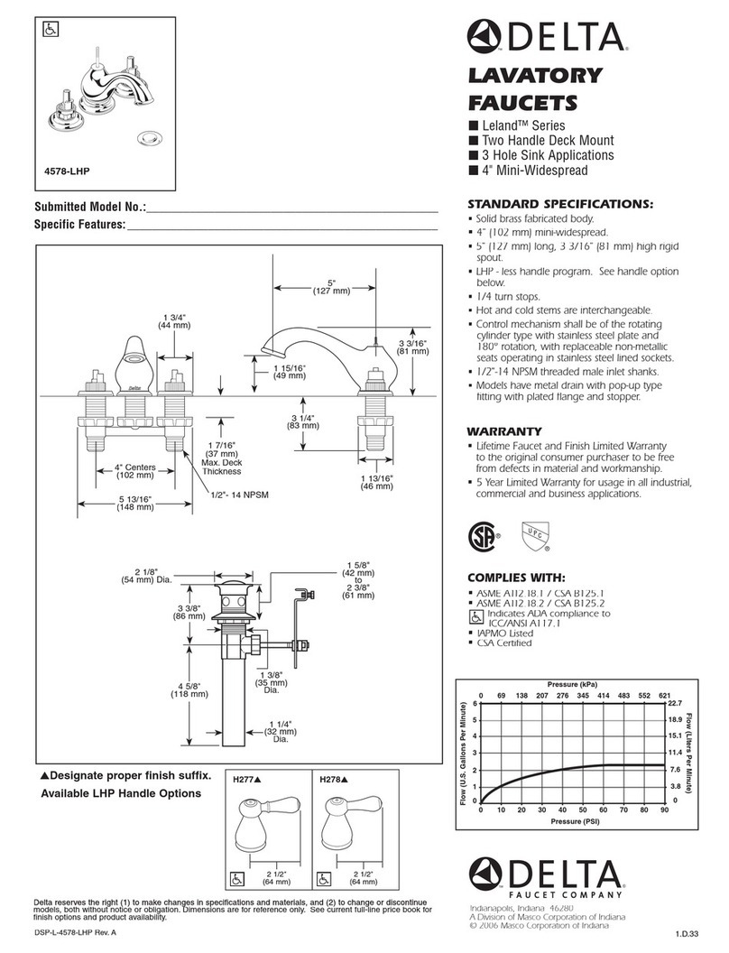 Delta Leland 4578-LHP User manual