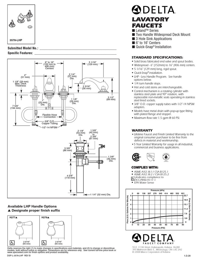 Delta Leland 3578-LHP Specifications