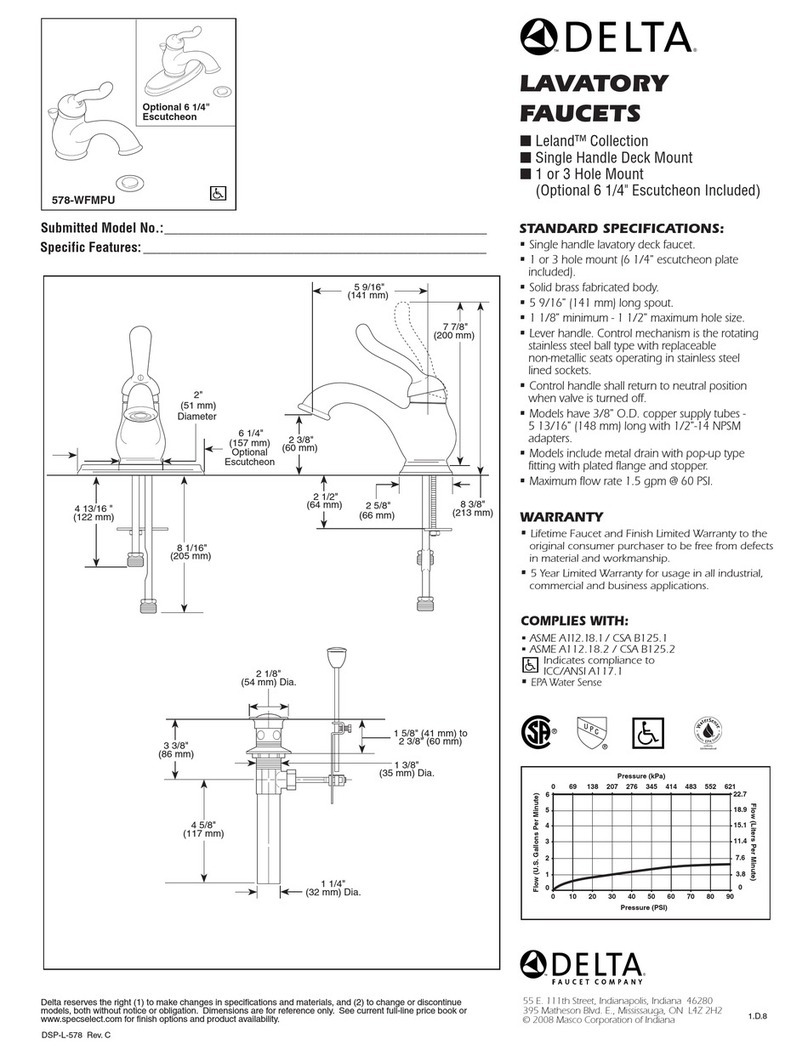 Delta Leland 578-WFMPU User manual Delta Leland 578-WFMPU User manual