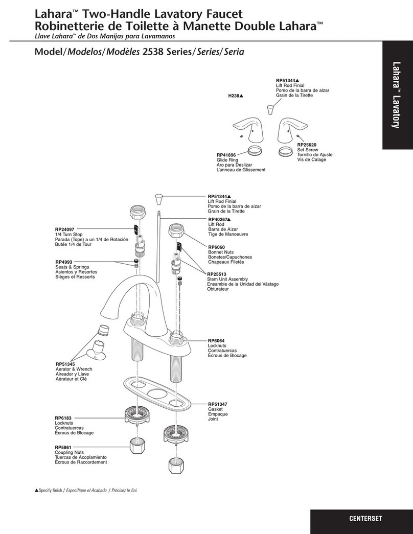 Delta Lahara 2538 Series User manual Delta Lahara 2538 Series User manual