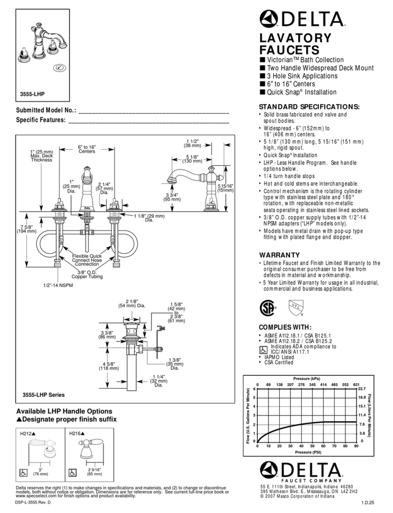 Delta Victorian 3555-LHP User manual
