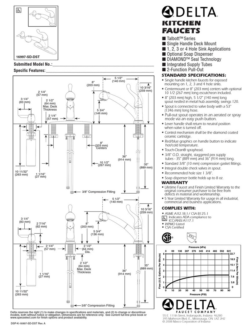 Delta Talbott 16997-SD-DST User manual