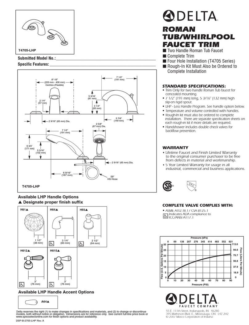 Delta T4705-LHP Specification sheet