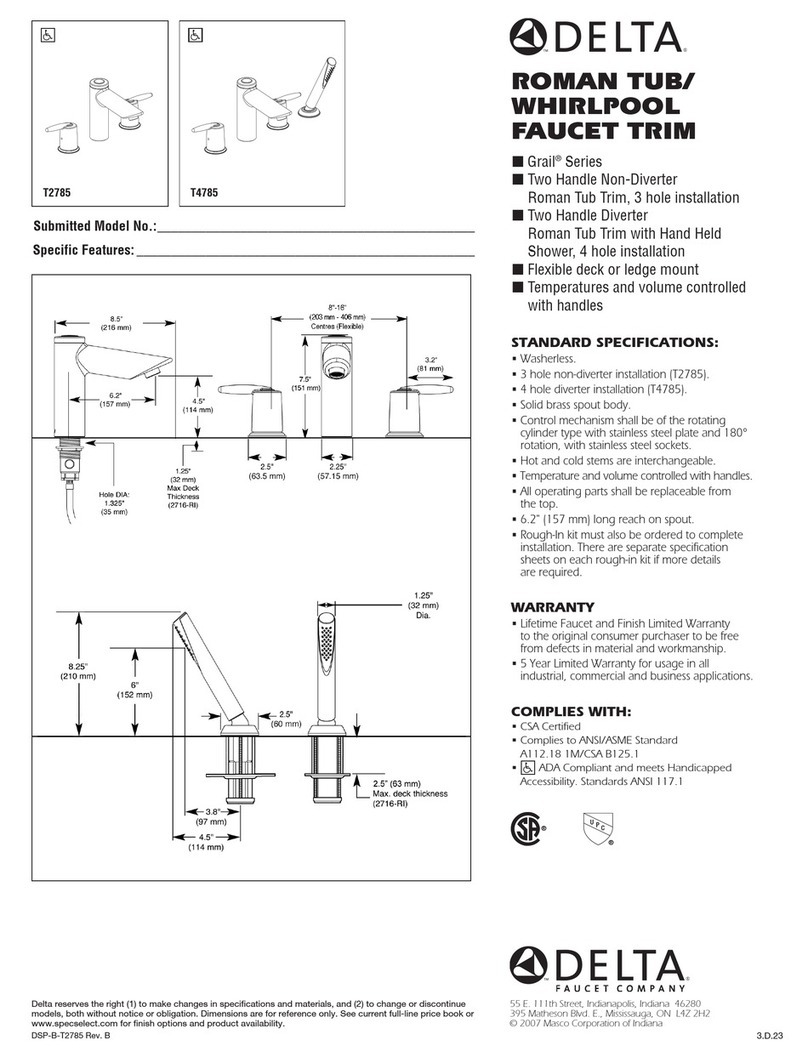 Delta T2785 Specification sheet