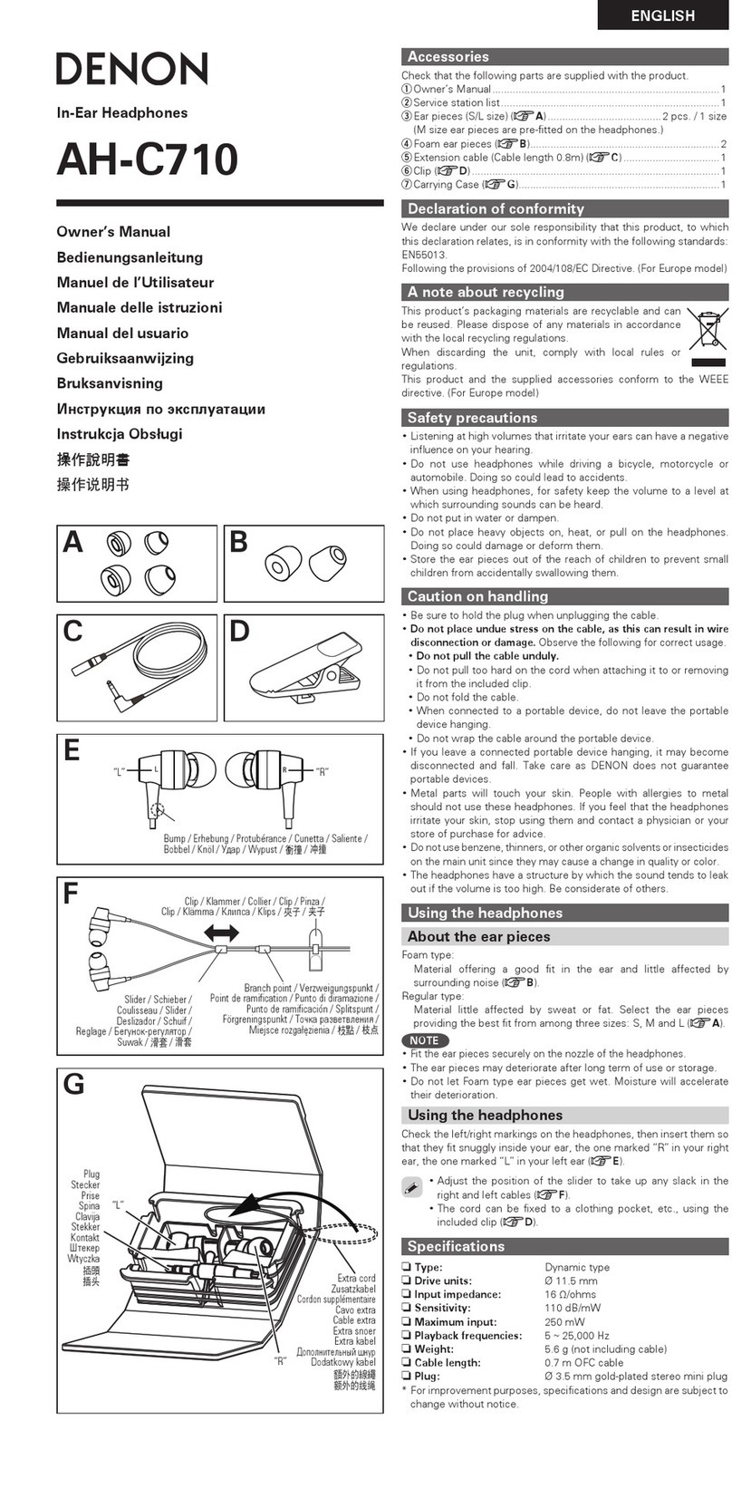 Denon AH-C710 owner's manual