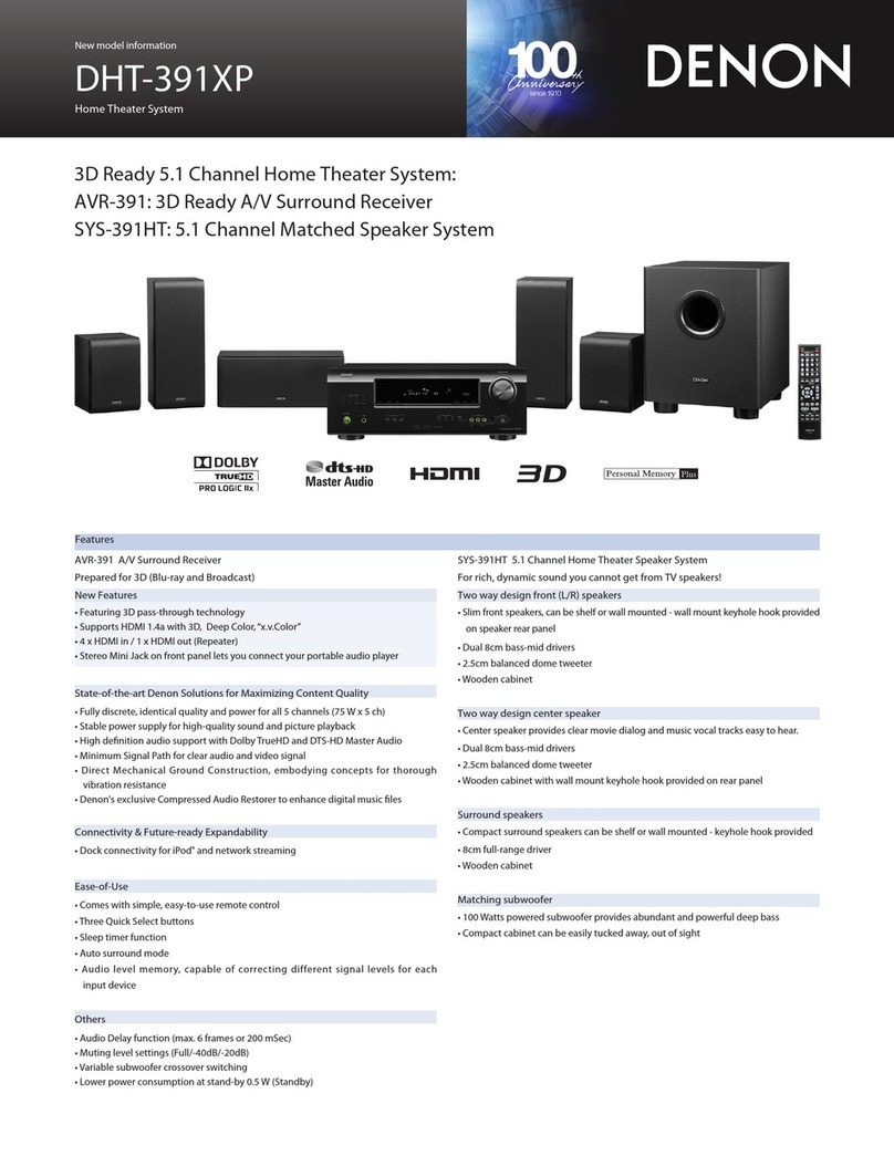 Denon DHT-391XP Specifications