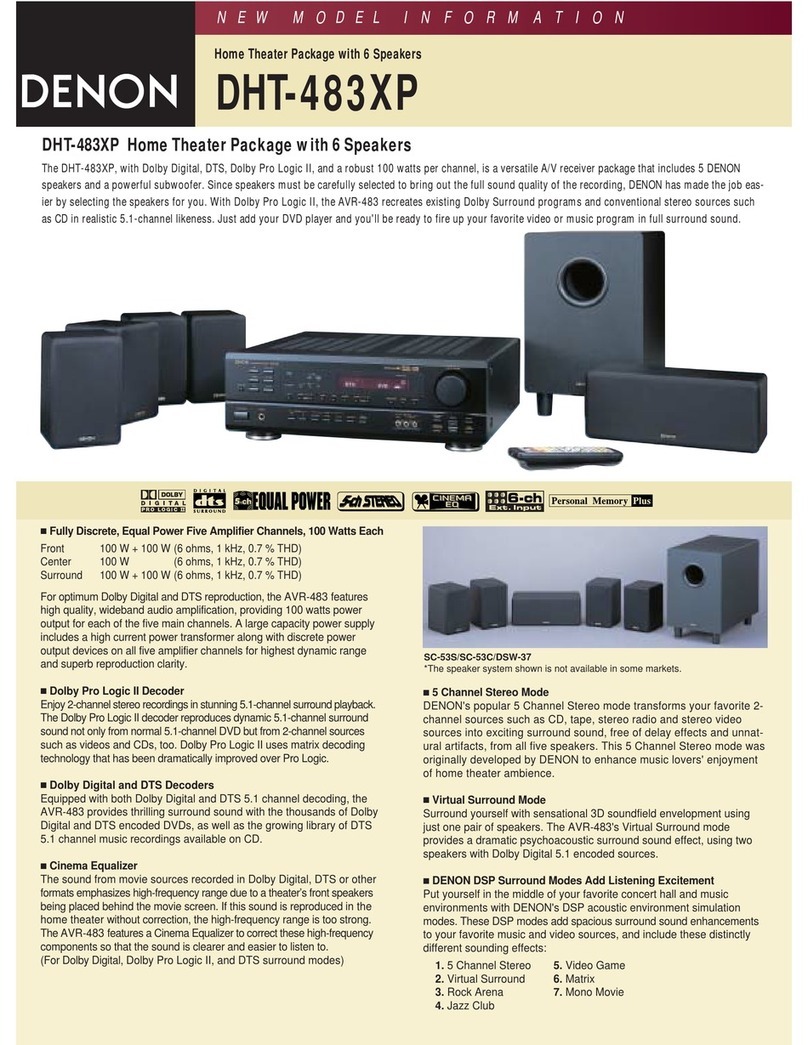 Denon DHT-483XP User manual Denon DHT-483XP User manual