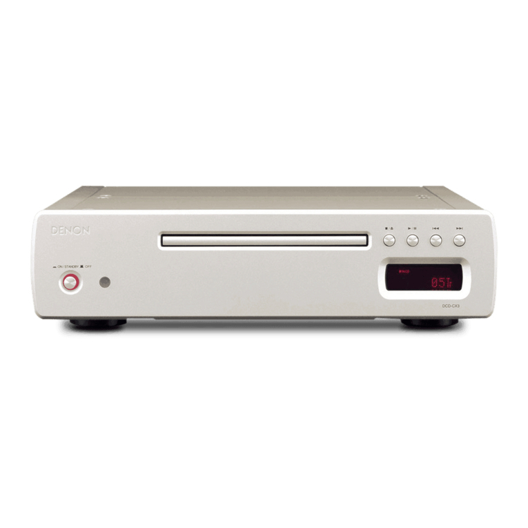 Denon DCD-CX3 - CD/Super Audio CD Player User manual