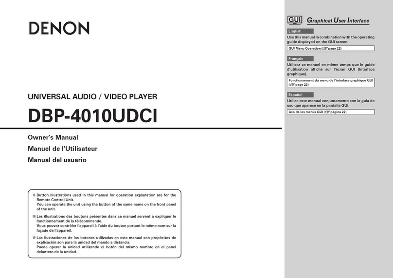 Denon DBP 4010UDCI owner's manual