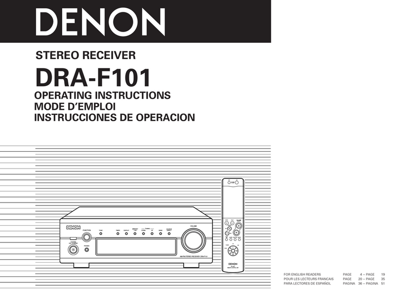 Denon DRA-F101 User manual Denon DRA-F101 User manual