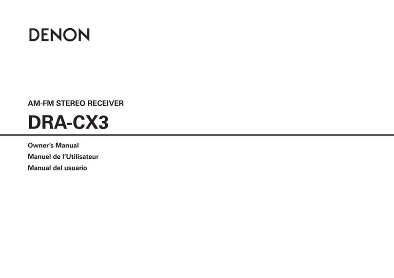 Denon DRA-CX3 User manual Denon DRA-CX3 User manual