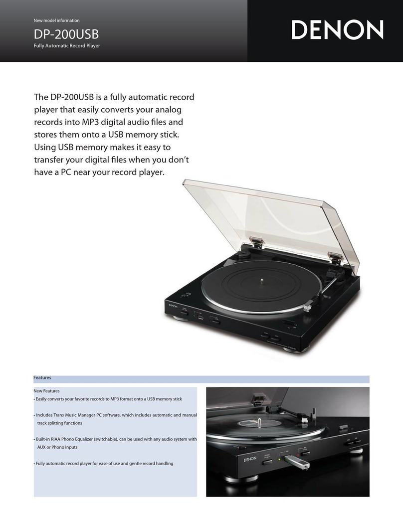 Denon DP-200USB User manual Denon DP-200USB User manual