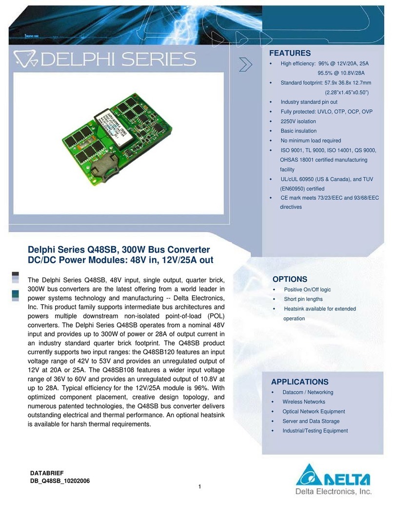 Delta Electronics Series Q48SB Specification sheet