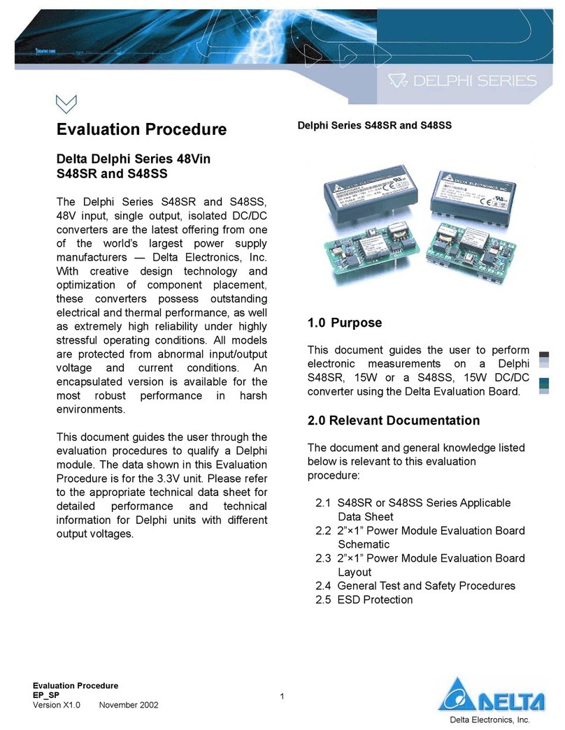 Delta Electronics Delphi S48SS Series Instruction sheet Delta Electronics Delphi S48SS Series Instruction sheet