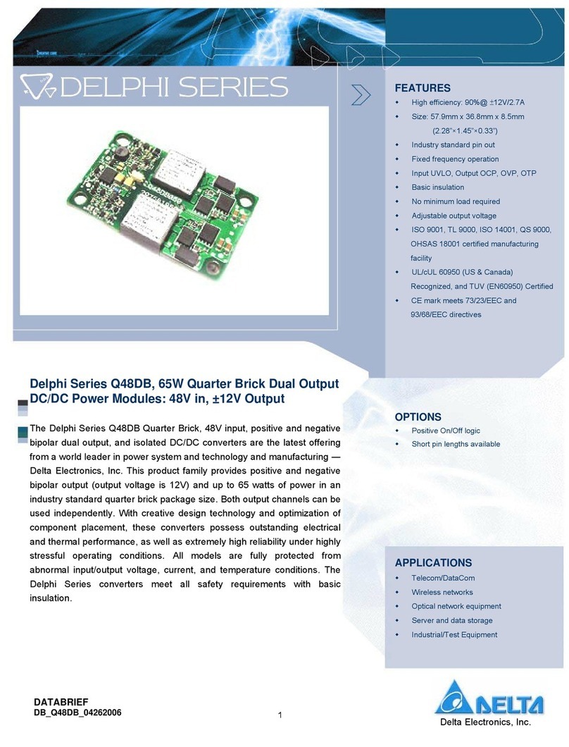 Delta Electronics Delphi Q48DB User manual