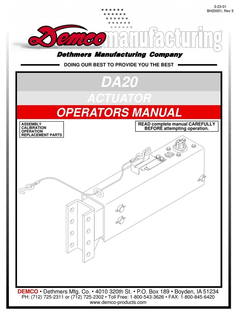 Demco ACTUATOR DA20 User manual