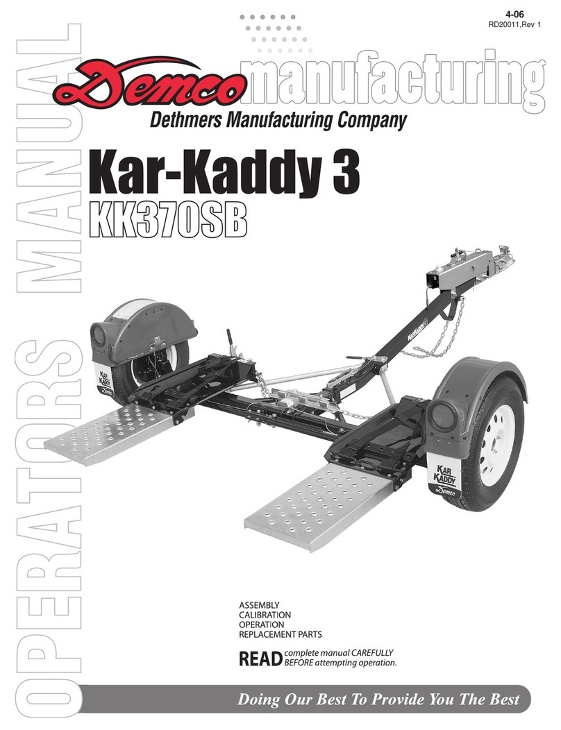 Demco Kar-Kaddy 3 KK370SB Operator's manual