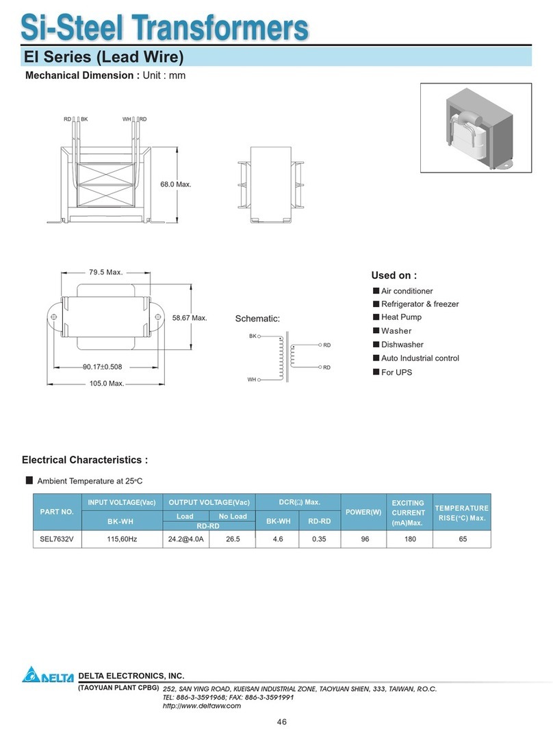 Delta Electronics SEL7632V Specification sheet Delta Electronics SEL7632V Specification sheet