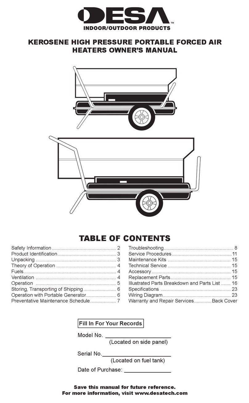 Desa Tech HEATERS owner's manual