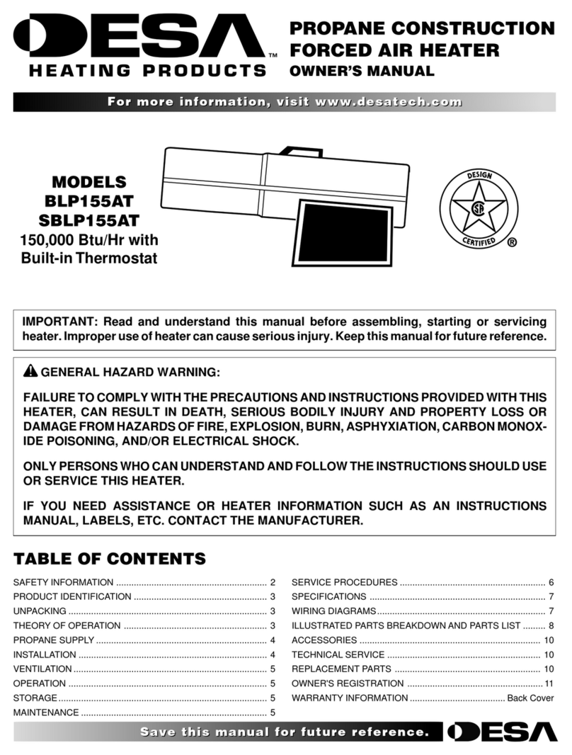 Desa SBLP155AT User manual