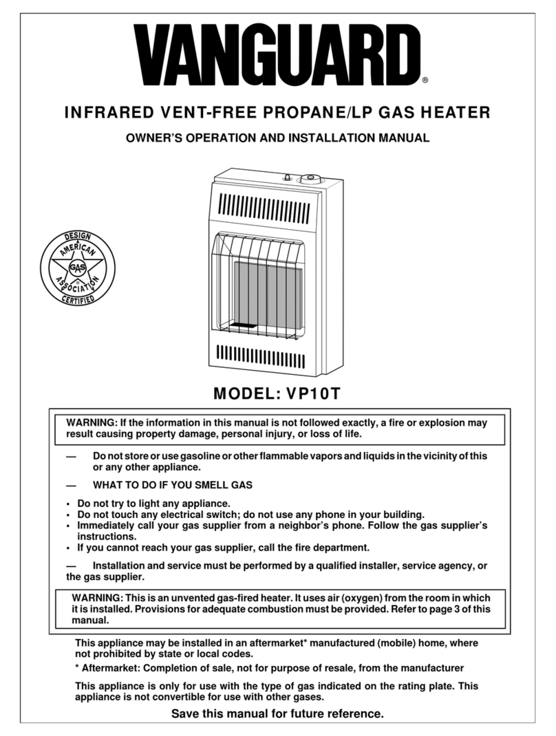 Vanguard VP10T OWNER'S OPERATION AND INSTALLATION MANUAL