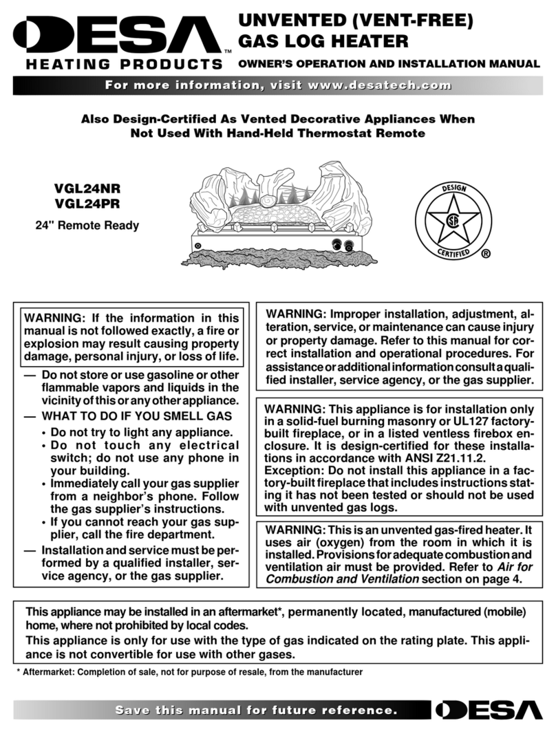 Desa VGL24NR Quick start guide Desa VGL24NR Quick start guide